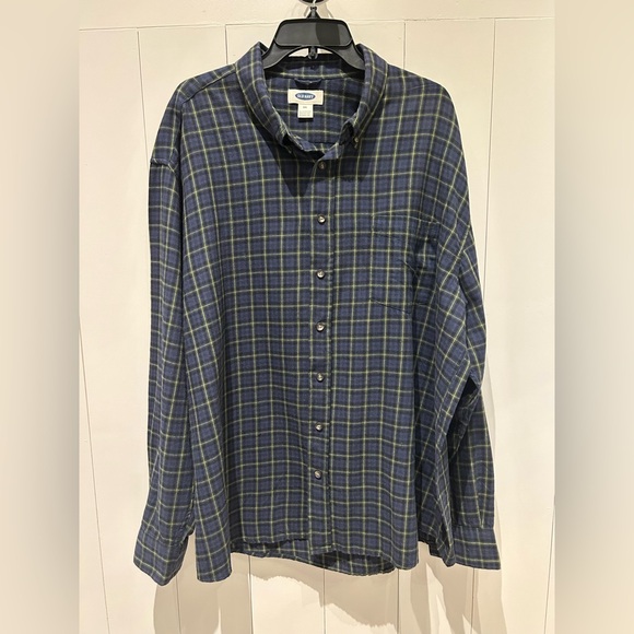 Old Navy Other - Old Navy Men's Blue Plaid Lightweight Flannel Shirt Size XXL